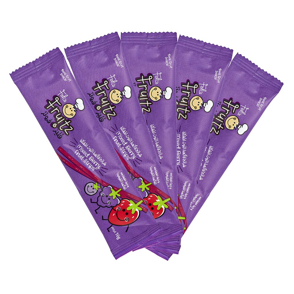 Feli's Fruitz - Mixed Berry Real Fruit Strips Snack - 80 gm - 5 Pcs