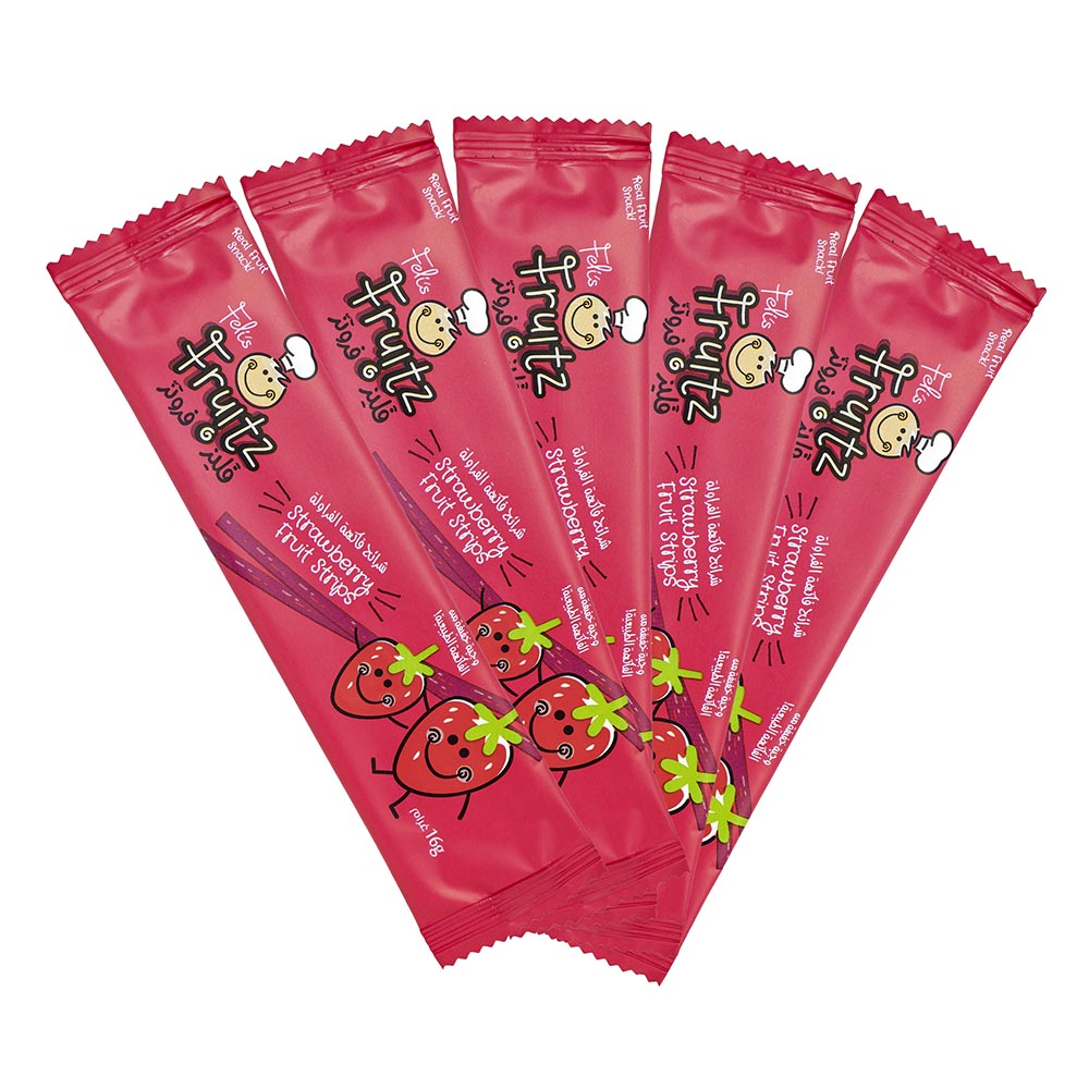 Feli's Fruitz - Strawberry Real Fruit Strips Snack - 80 gm - 5 Pcs