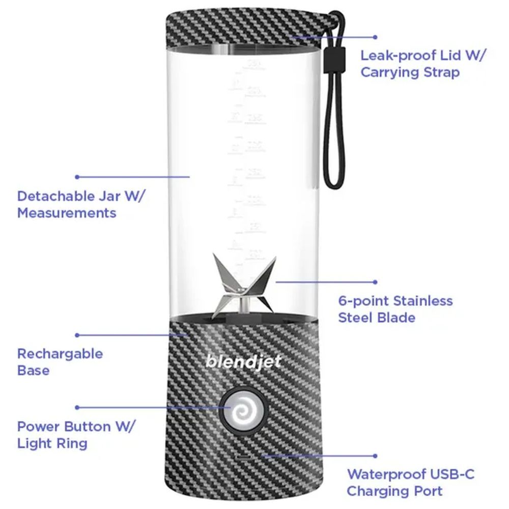 Blendjet V2 Portable Blender - Carbon Fiber Print - 475 ml
