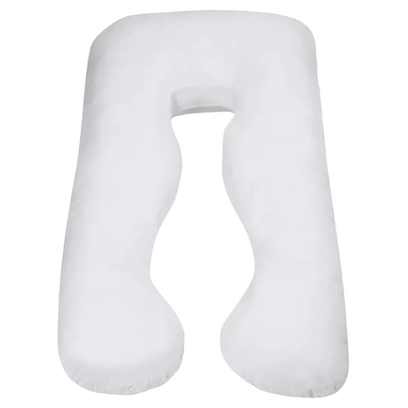 Blooming Blossom U-Shaped Full Body Pregnancy And Maternity Pillow - White