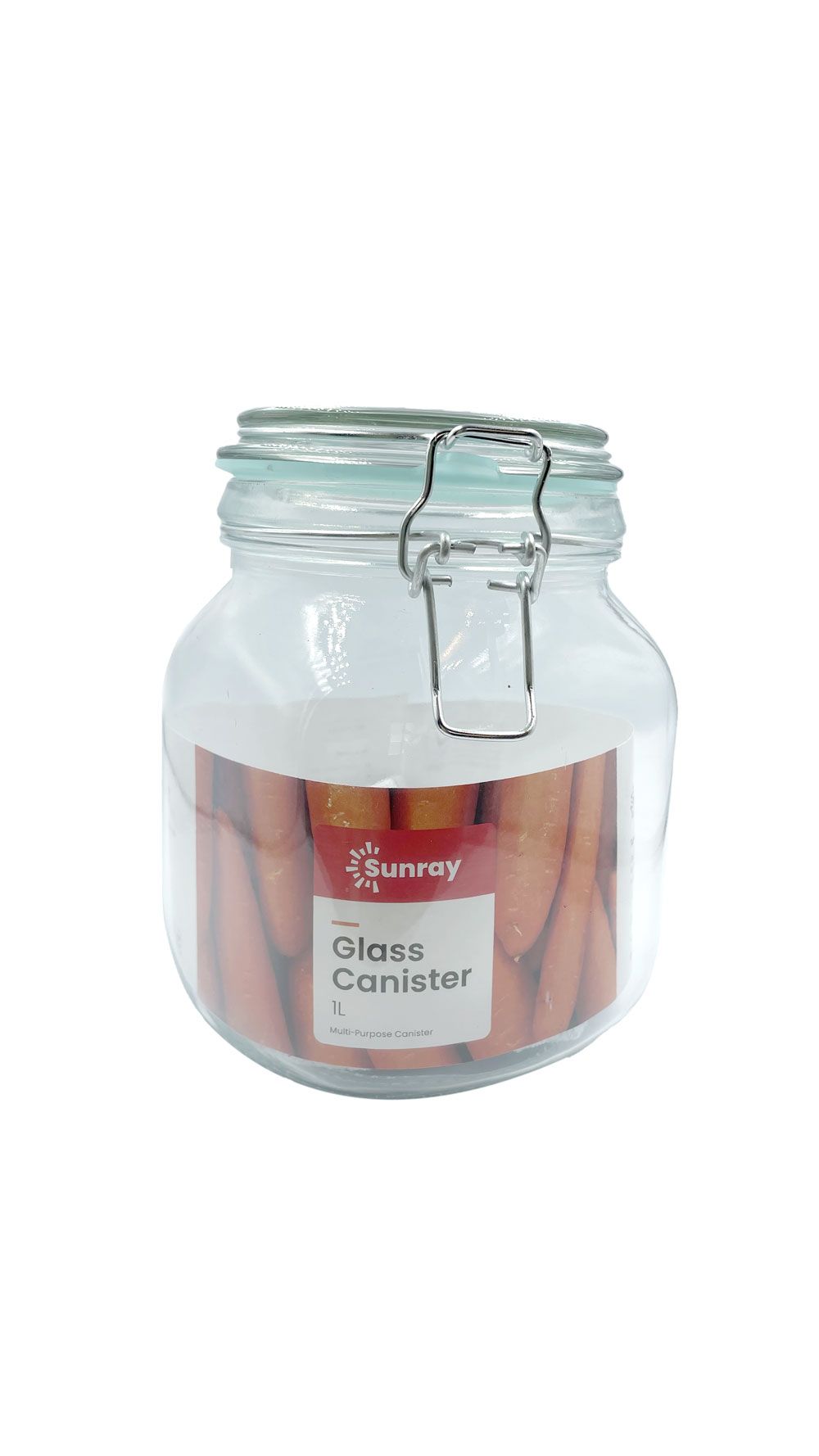 Sunray - Glass Clip Jar 1000ml