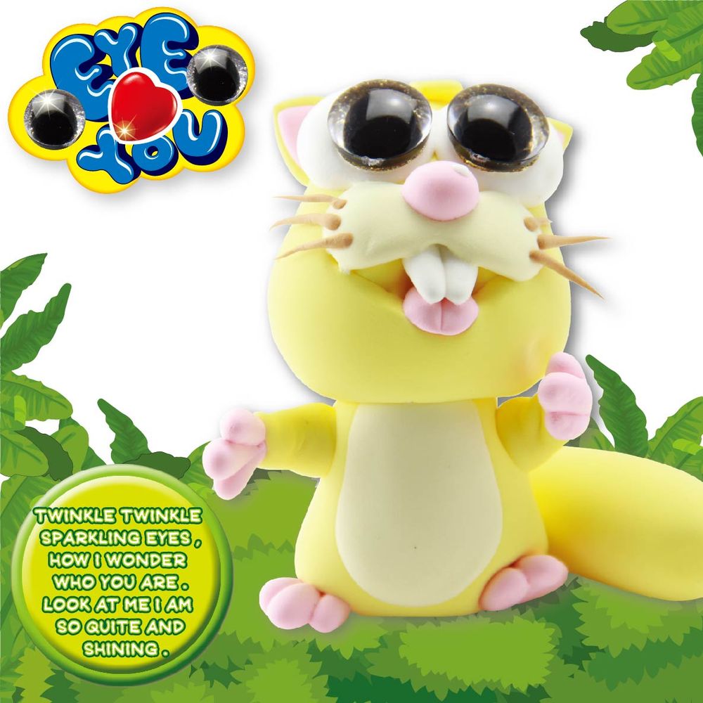 Paulinda - Sparkling Eye Super Dough Kit - Yellow