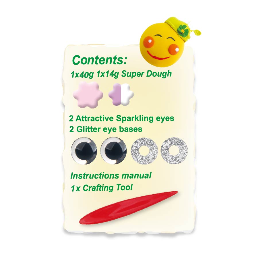 Paulinda - Sparkling Eye Super Dough Kit - Purple