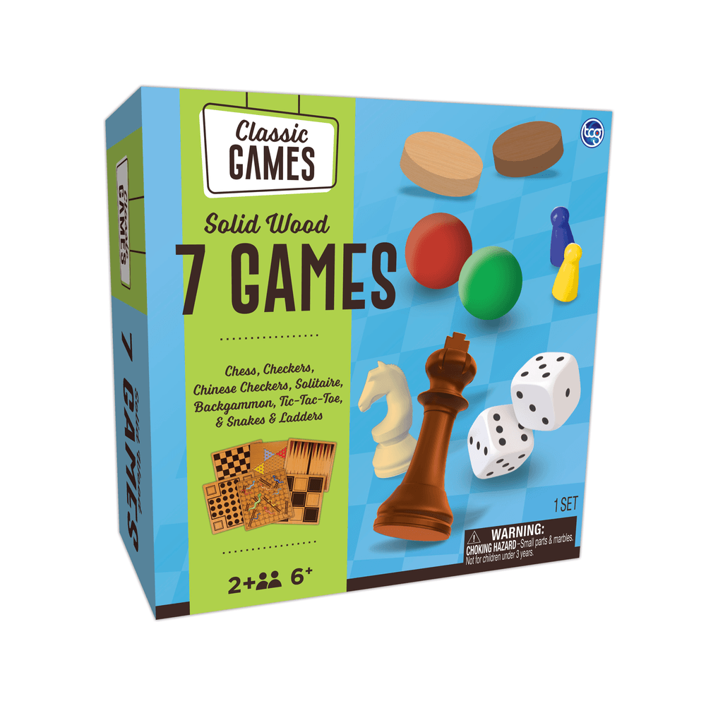 TCG - 7-In-1 Classic Solid Wood Game