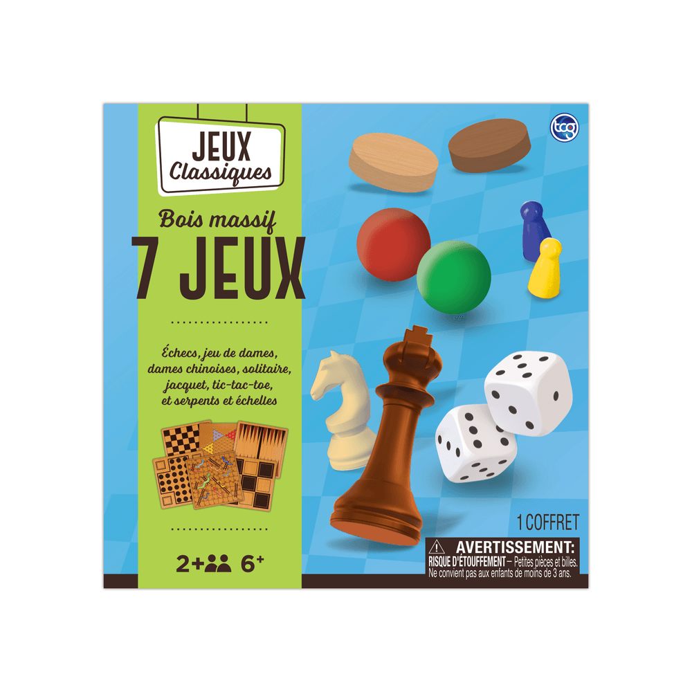 TCG - 7-In-1 Classic Solid Wood Game