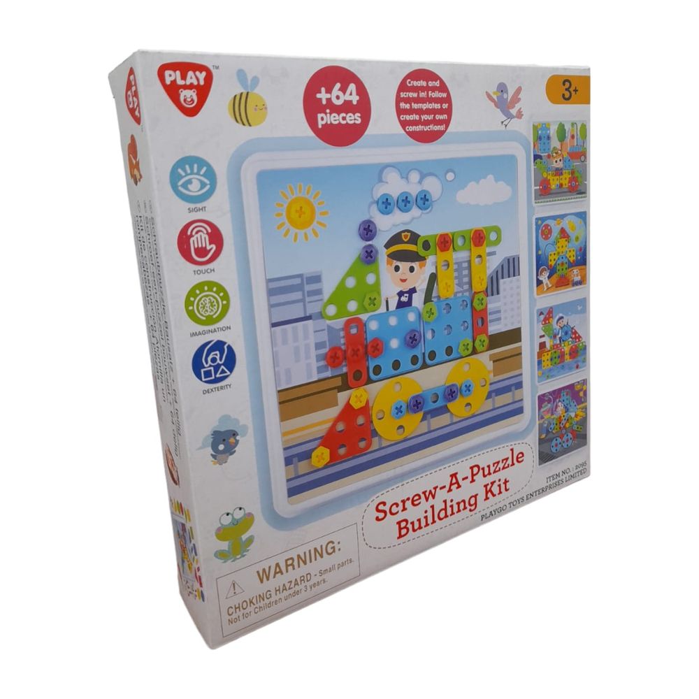 PlayGo - Screw A Puzzle Building Kit - 64 Pcs