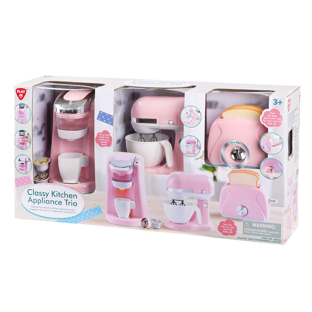 PlayGo - Classy Kitchen Appliance Trio - Pink