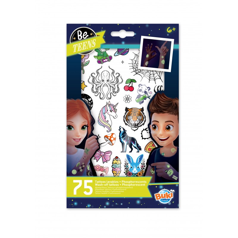 Buki France - Glow In The Dark Tattoos - 75 Pcs