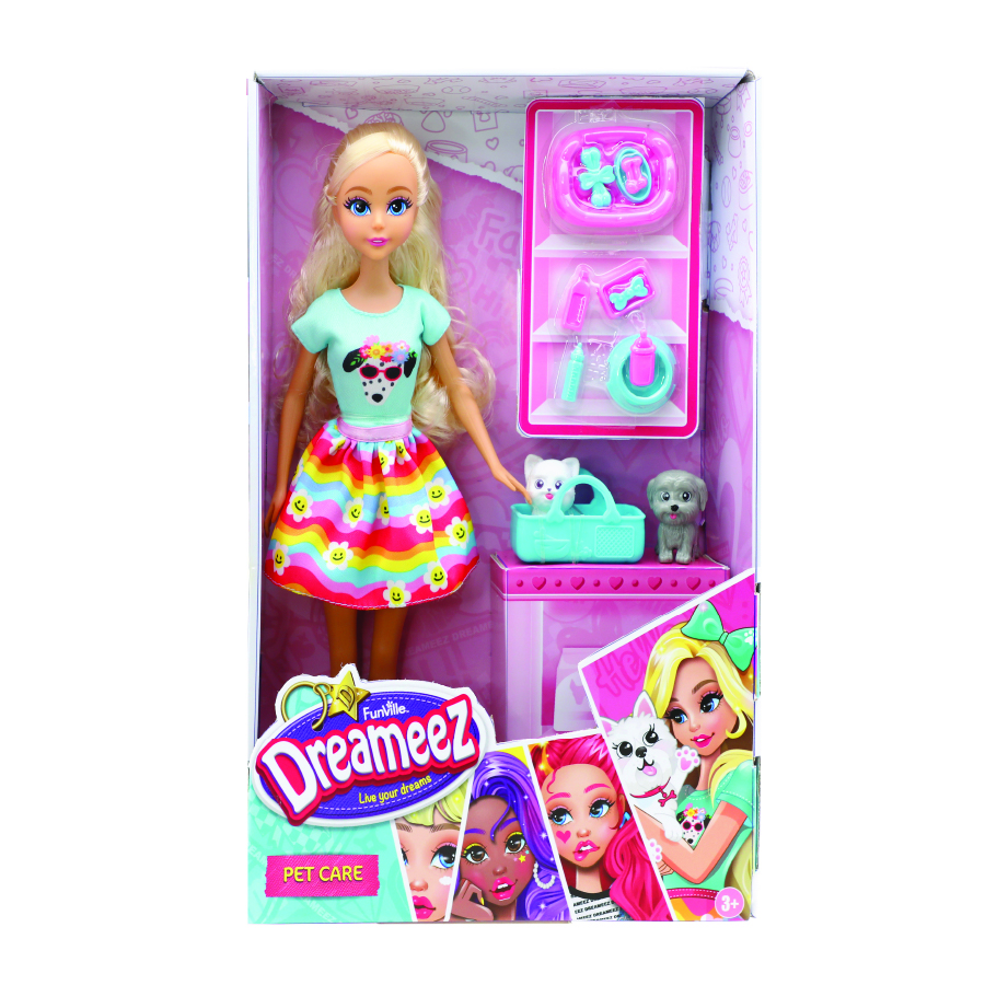 Funville - Dreameez Baby Girl Doll Doggy Day Care Set - 29 cm