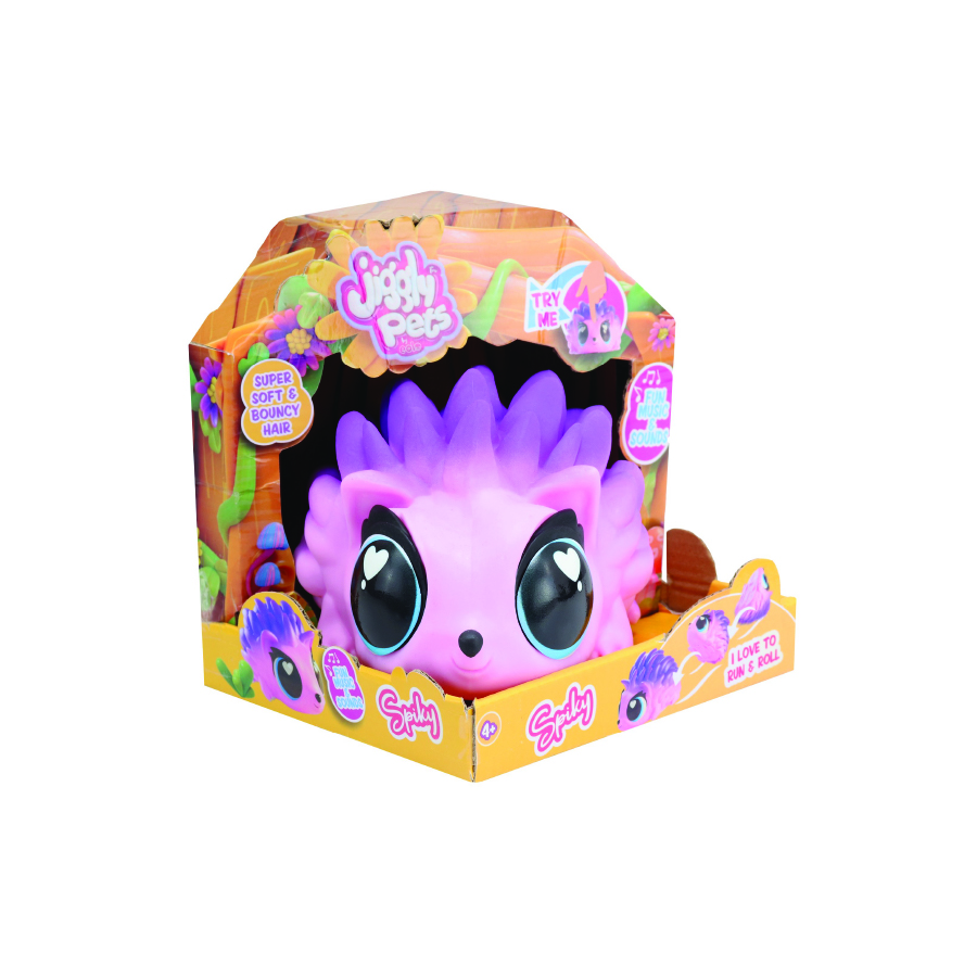 Eolo - Jiggly Spiky Hedgehog Pet With Sound - Pink