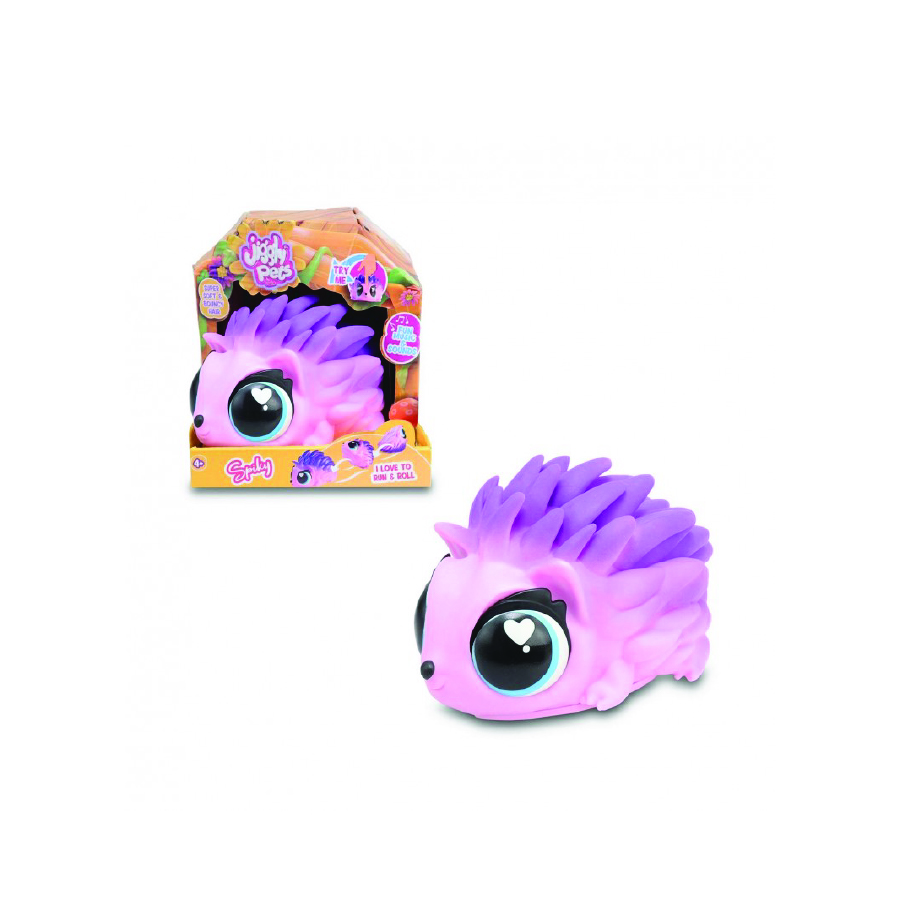 Eolo - Jiggly Spiky Hedgehog Pet With Sound - Pink