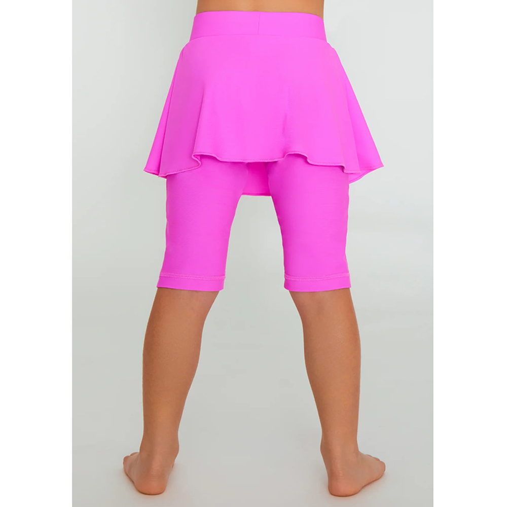 Coega Sunwear - Girls Kids Skirted Shorts - Purple Abstract Drops