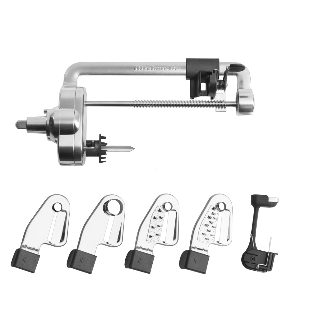 KitchenAid 5KSM1APC Spiralizer With Peel Core And Slice - Silver - 6 Pcs