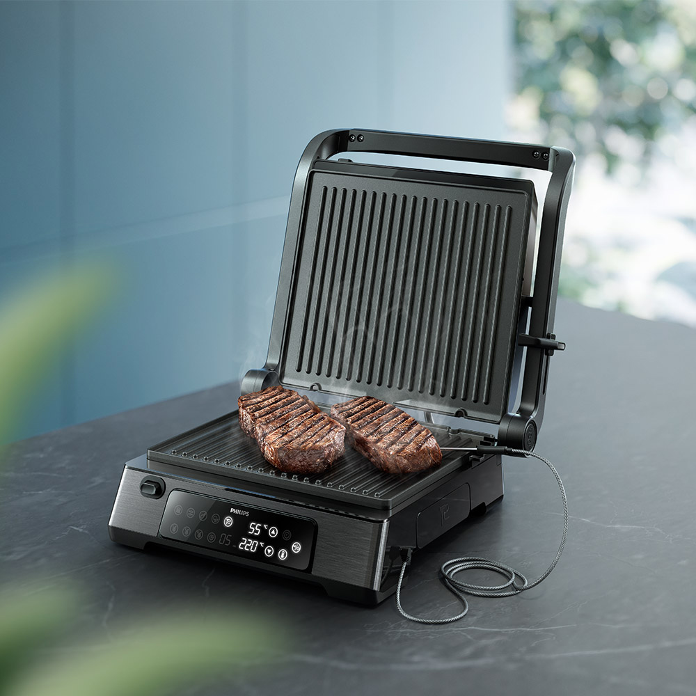 Philips - 7000 Series Contact Grill - Black - 2200 W