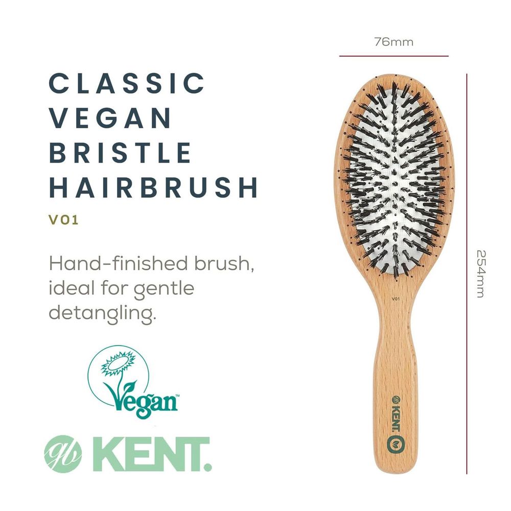 Kent - V01 Cushion Vegan Hairbrush - Beige - Large