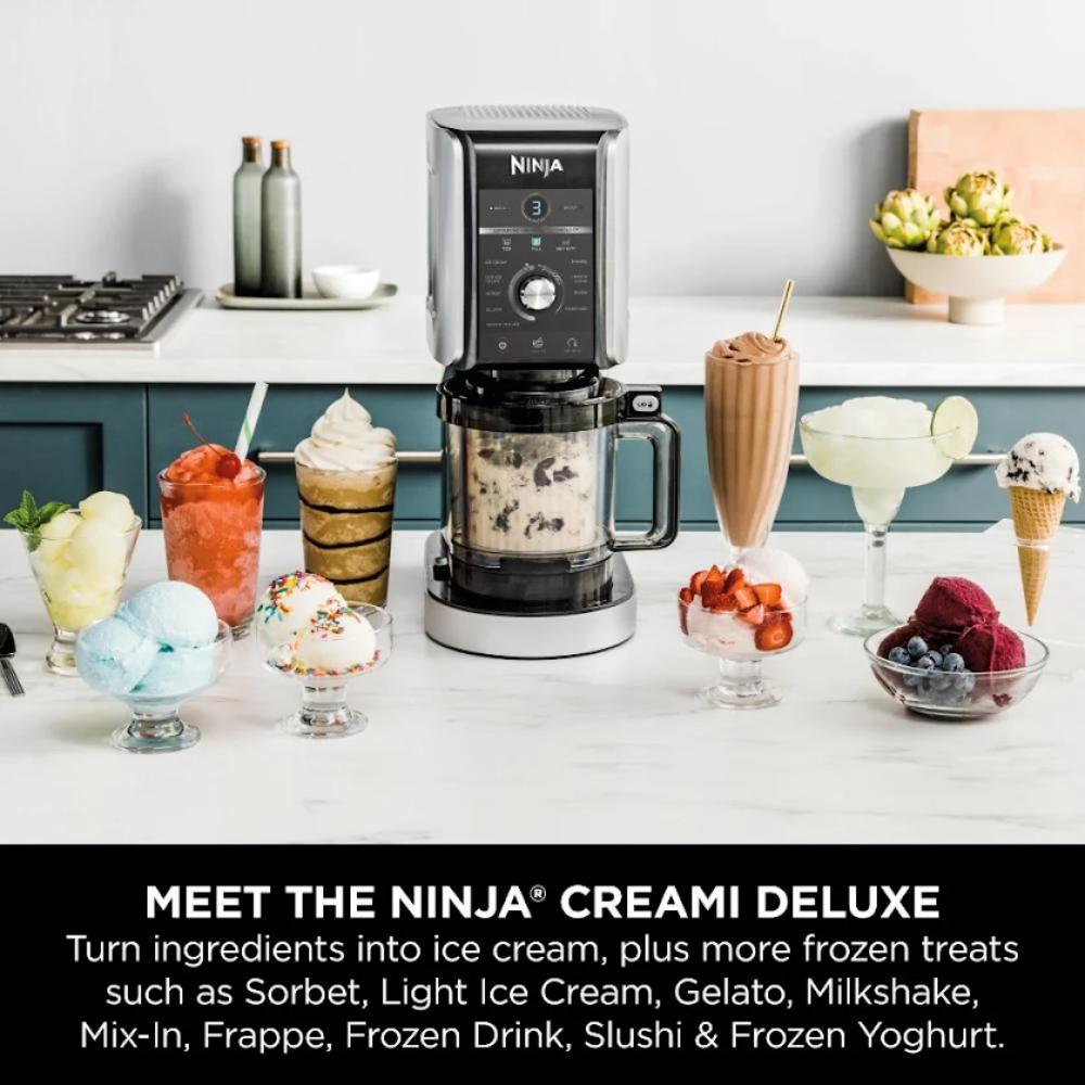 Ninja - Creami Deluxe Ice Cream Maker And Frozen Dessert Maker - Grey