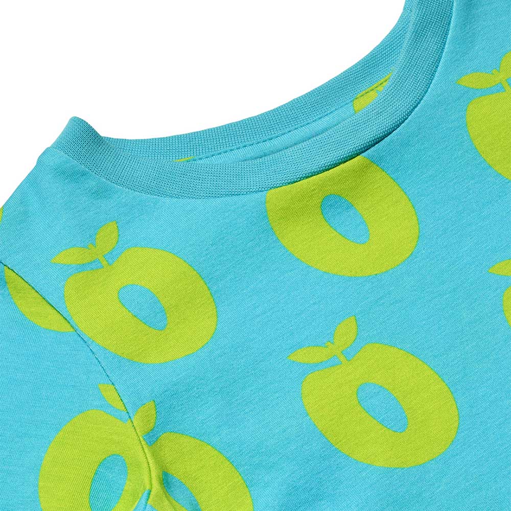Smafolk - Apple Print Long-Sleeved T-Shirt - Blue