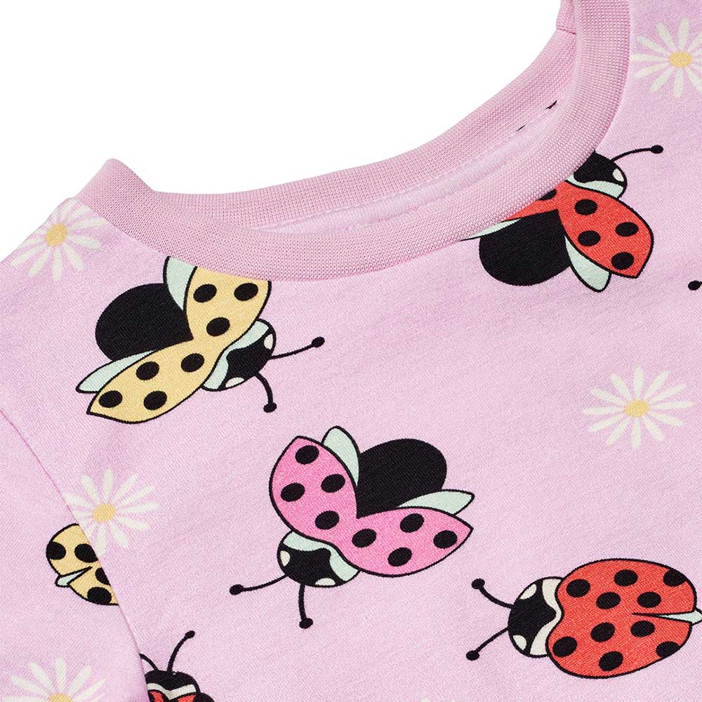 Smafolk - Ladybirds Print Long Sleeve T-Shirt - Pink