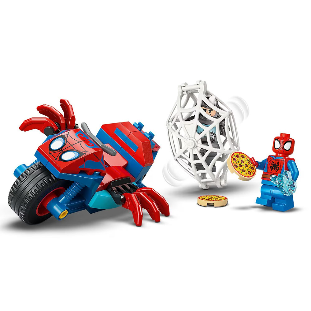 Lego - Spidey On His Motorcycle Vs. Rhino Building Set - 61 Pc Set