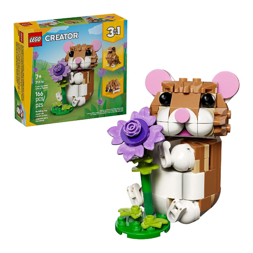 Lego - Cute Hamster With A Flower Building Set - 166 Pc Set