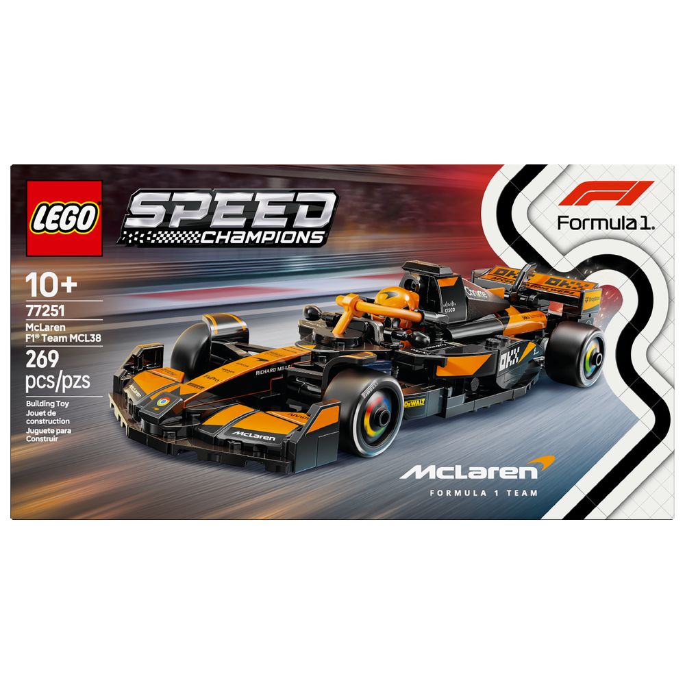 Lego Speed Champions McLaren F1 Team MCL38 Race Car Vehicle Set - 269 Pcs