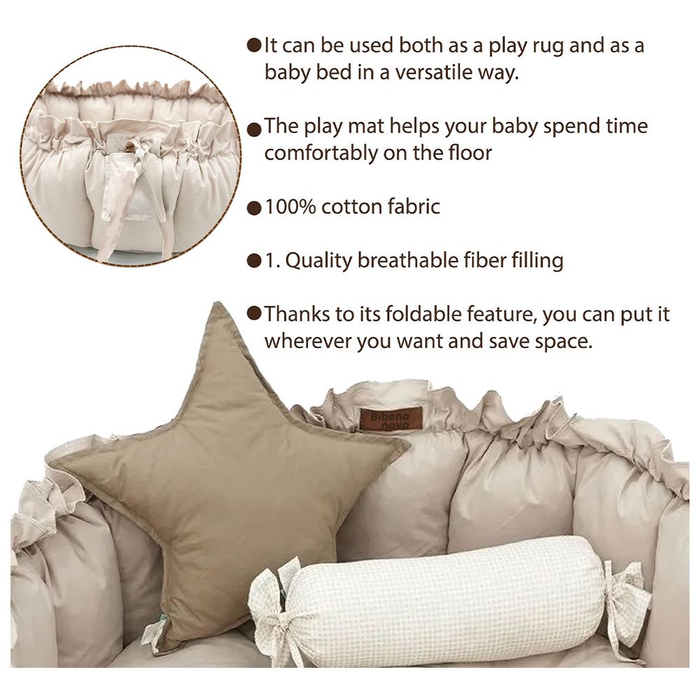 Bibena Nova Baby 3-In-1 Bloom Playmat - Cream