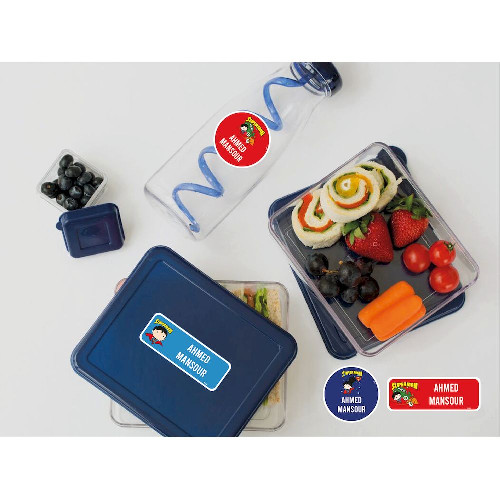 Essmak - Personalised School Labels - Superman - 74Pcs