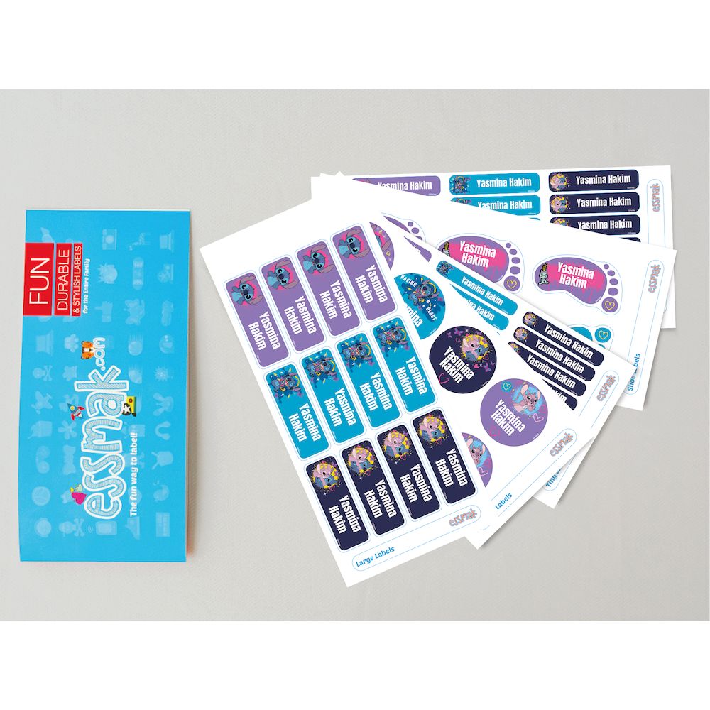 Essmak - Personalised School Labels - Stitch - 74Pcs