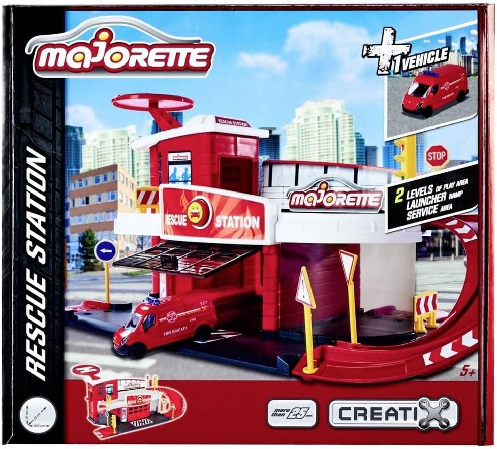 Majorette - CREATIX RESCUE STATION + 1 VEHICLE