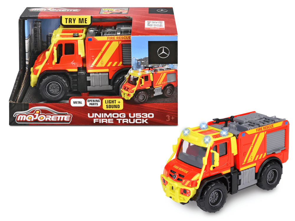 Majorette - Mercedes-Benz Unimog U530 Fire Truck