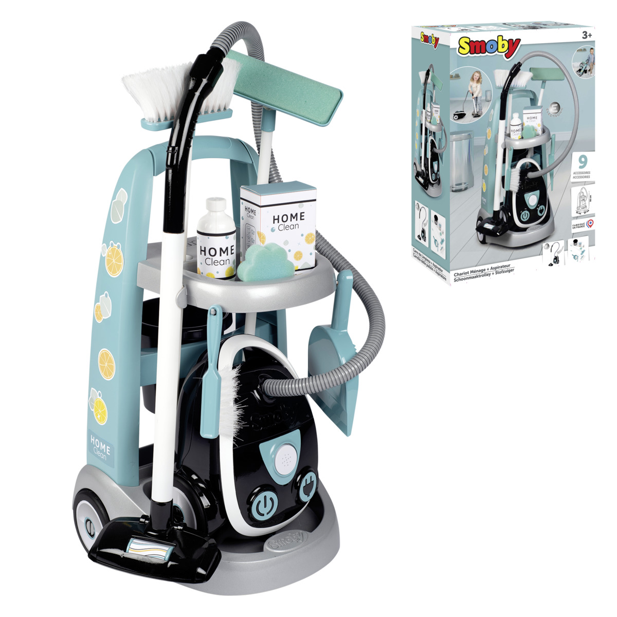 Smoby - Cleaning Kit - 9 Pcs