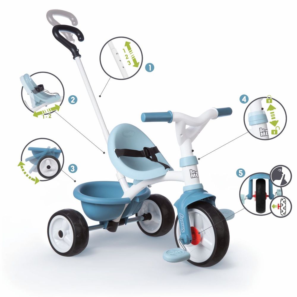 Smoby - Be Move Tricycle -  Blue