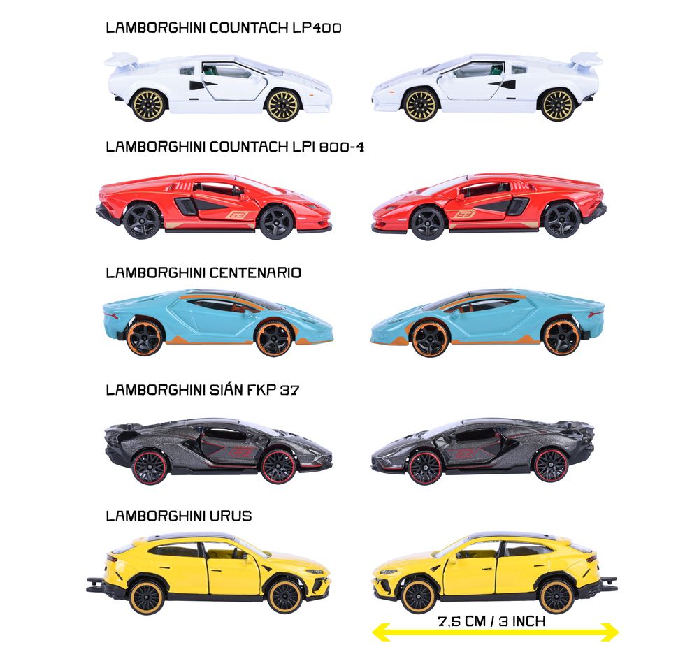 Majorette - Lamborghini Car Set - Pack of 5