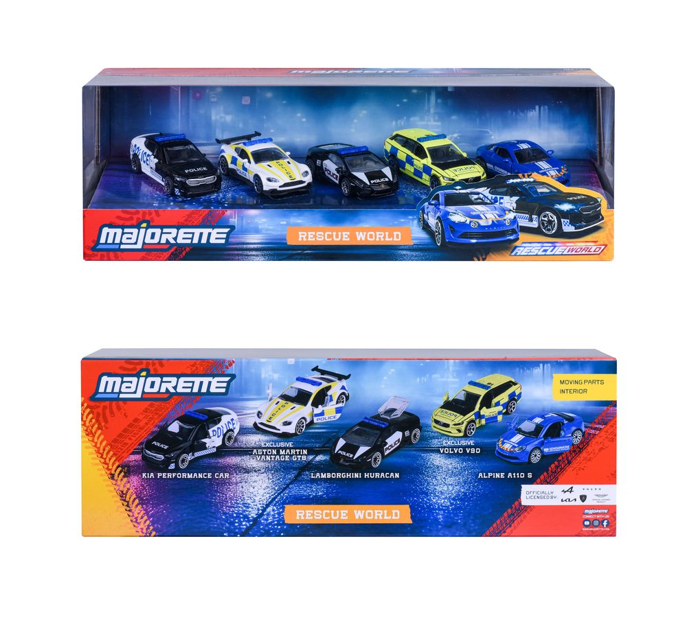 Majorette - Rescue World Car Set - Pack of 5