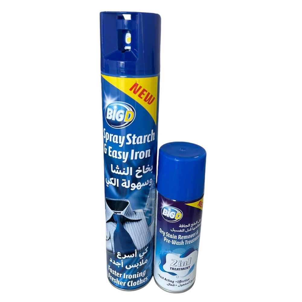 Big D Spray Starch & Easy Iron - 500 ml & Stain Remover - 200 ml