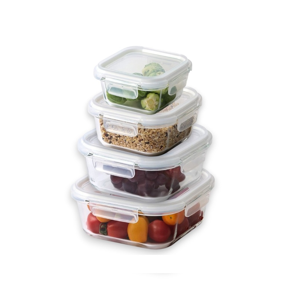 Lock N Lock Square Food Storage Containers Pack Of 4