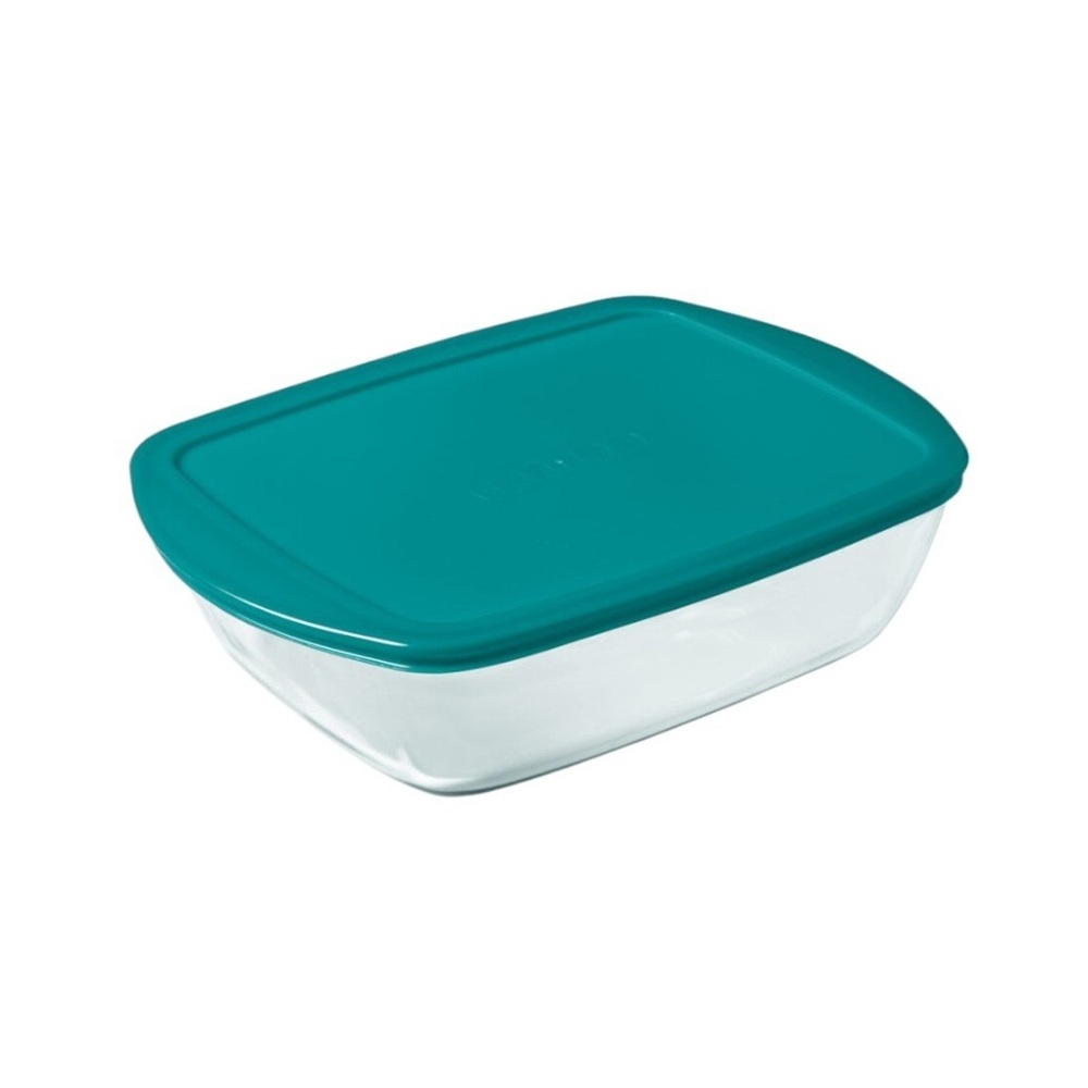 Pyrex Cook & Store Rectangular Roaster With Lid - Green - 400 ml