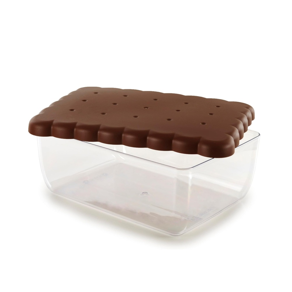 Snips - Biscuit Saver Rectangle With Freshness Lid – Brown - Made In Italy