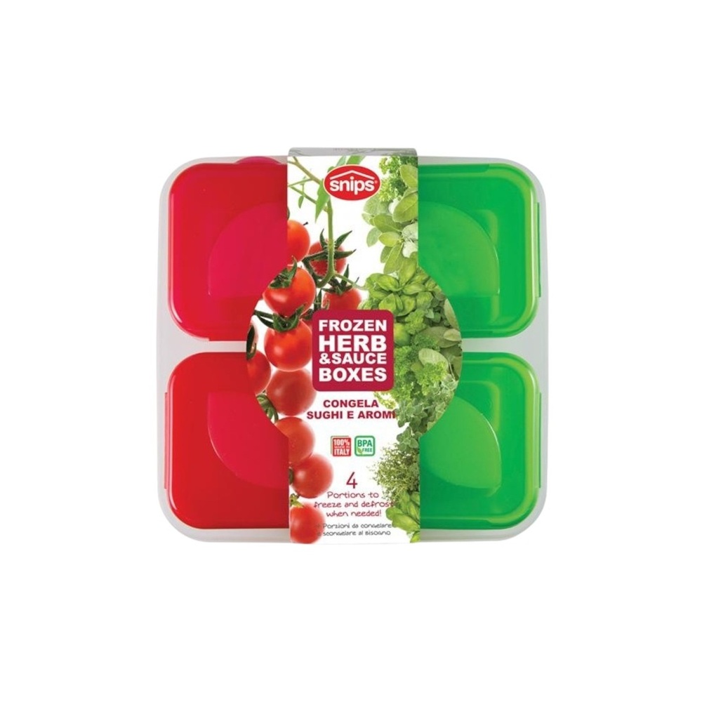 Frozen - Sauce And Herb Set – 4 Single Portion - Boxes With Tray - 100ml - Made In Italy