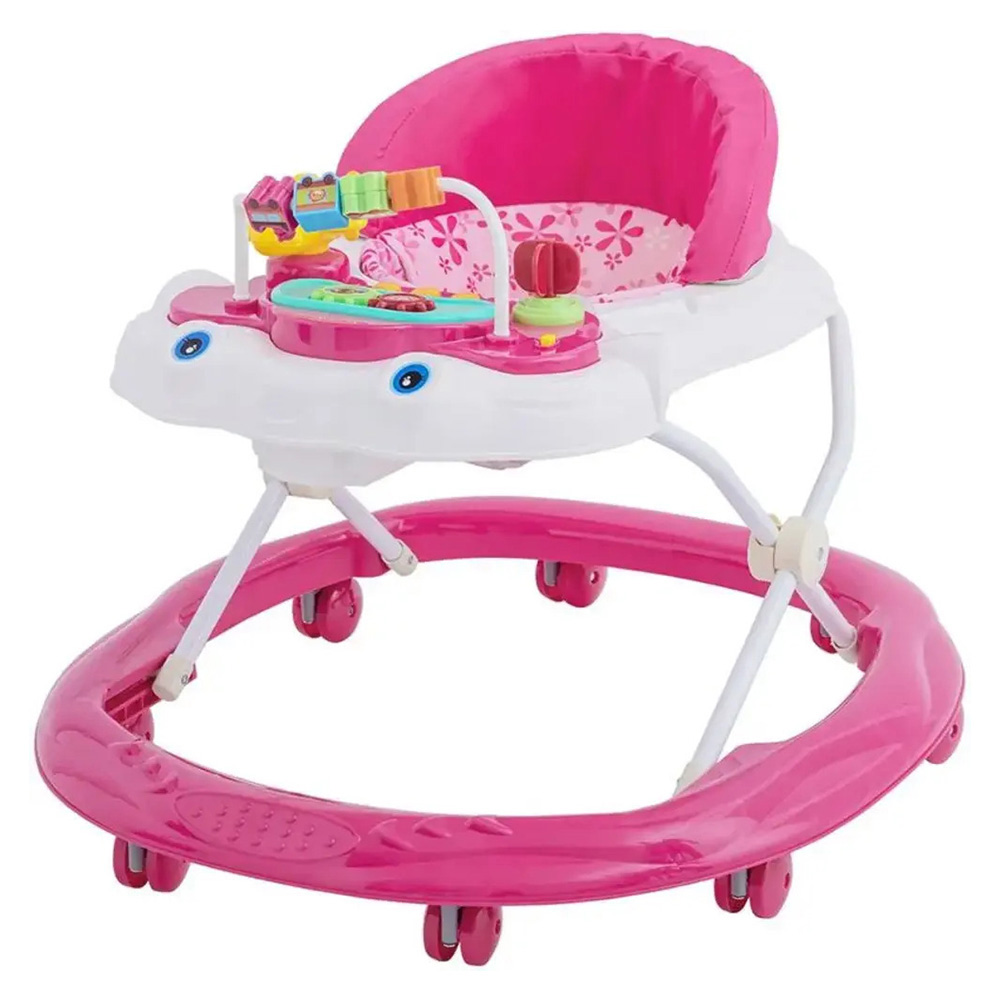 Myts Baby Walker With Music, Lights And Surround Seat - Pink