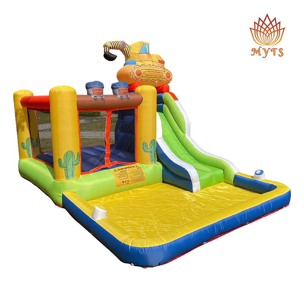 Myts - Kids Inflatable Water Park With Slide, Bouncy Area And Splash Pool