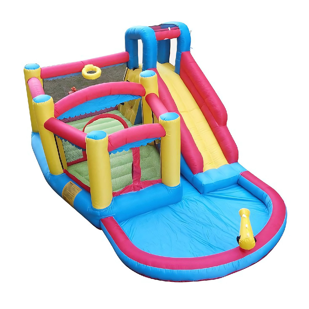 Myts - Kids Inflatable Bouncy Castle With Water Slide And Splash Pool - Carnival