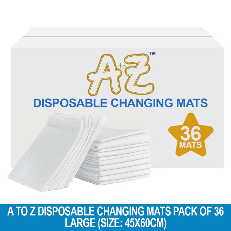 A to Z - Disposable Changing Mat - Pack of 36 - Large - White