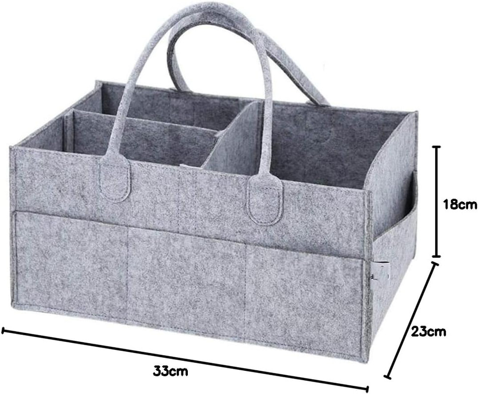 Star Babies - Diaper Caddy Organizer Light Weight - Grey