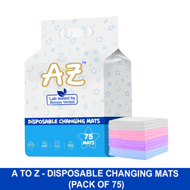 A To Z - Disposable Changing Mats - Pack of 75 - Multicolor - Large