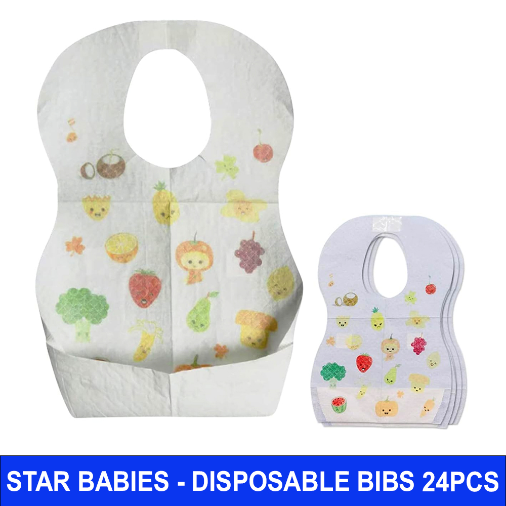 Star Babies - Disposable Bibs - Pack Of 24 - Fruits