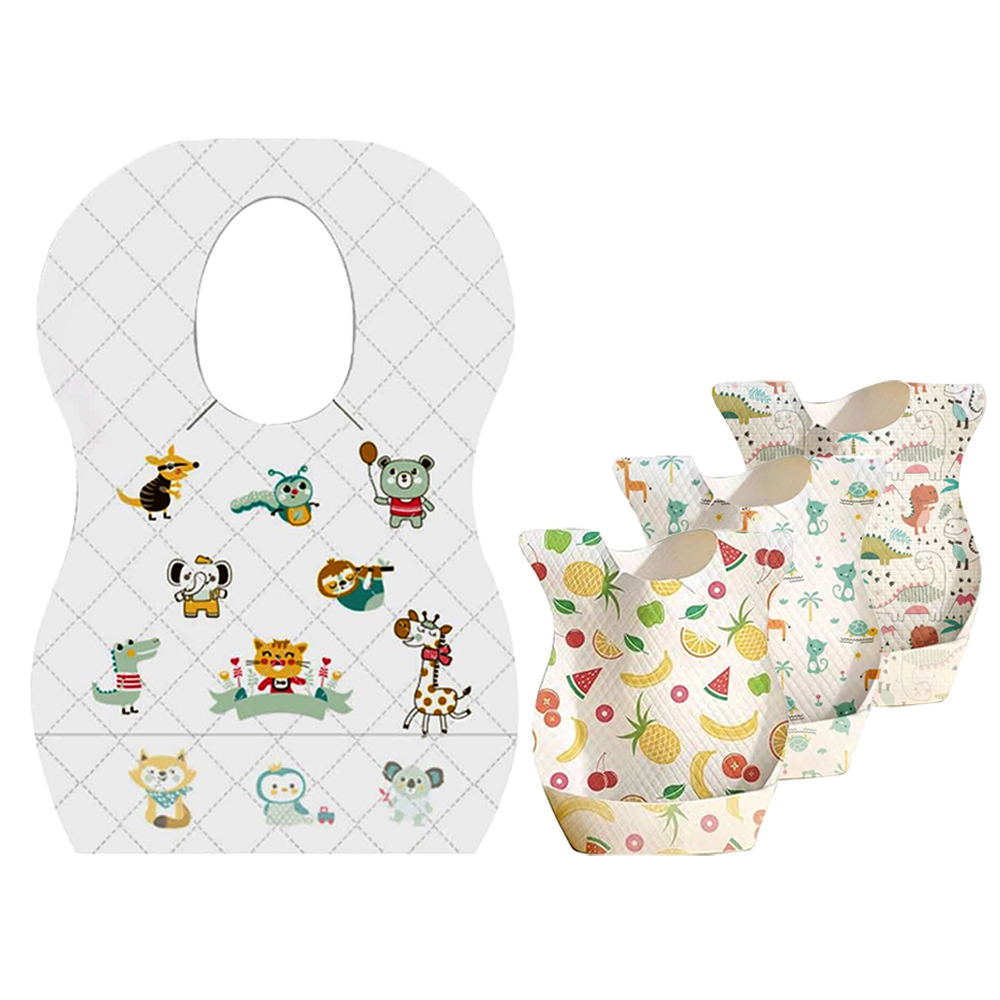 Star Babies - Printed Disposable Bibs - Pack Of 27 - Fruit/Animal