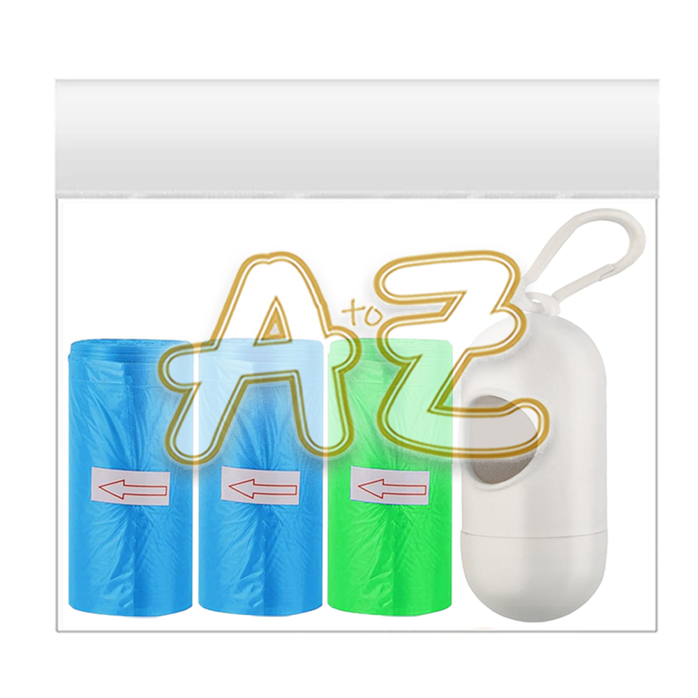 A To Z - Scented Nappy Bag - 45 Pcs With Dispenser - Green/Blue