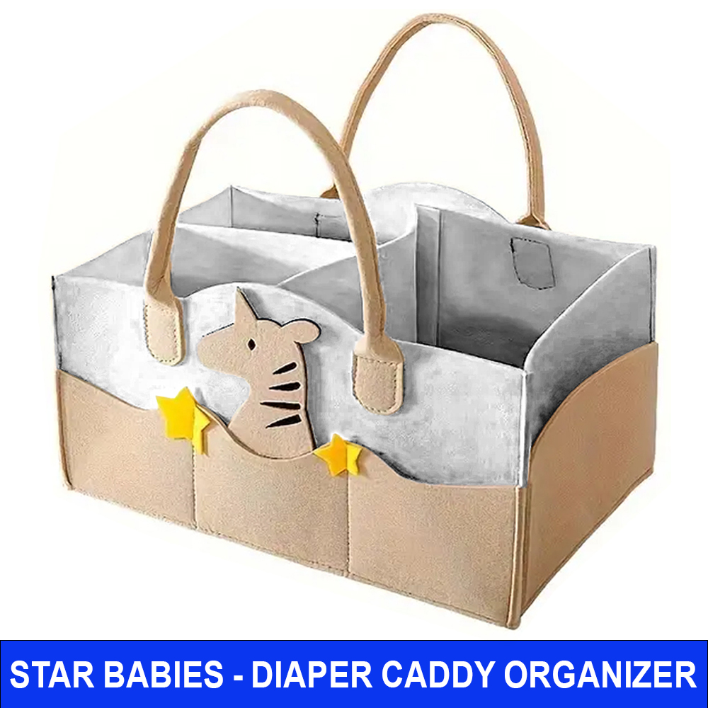 Star Babies - Diaper Caddy Bag - Khaki - Zebra