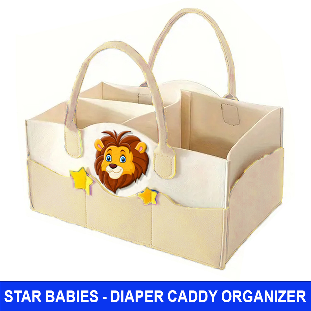 Star Babies - Diaper Caddy Bag - Khaki - Lion